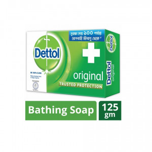 Dettol Soap Original 125gm Bathing Bar, Soap with protection from 100 illness-causing germs