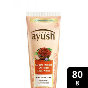 Lever Ayush Facewash Natural Saffron 80ml