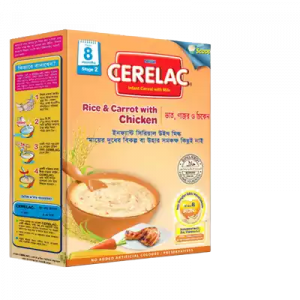 Nestlé® CERELAC® Rice, Carrot with Chicken Stage 2 Baby Food (from 8 months) 350g Box
