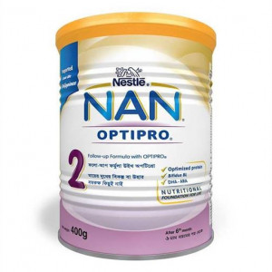 Nestlé® NAN® OPTIPRO® 2 Follow-up Formula with OPTIPRO Milk Powder (after 6 months onwards) 400g Tin